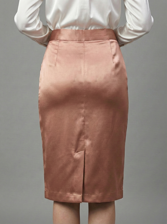 Rose Éclat Satin Skirt