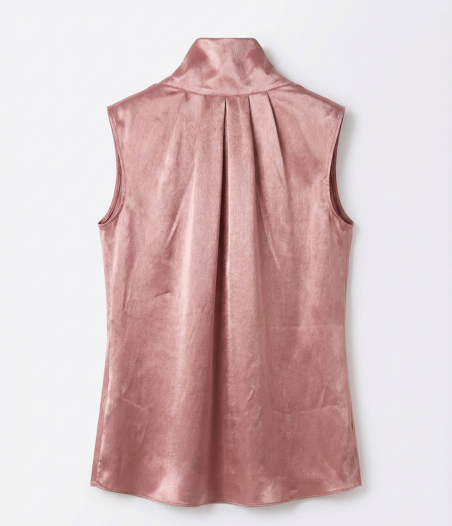 Rose Dusk Bow-Back Satin Top