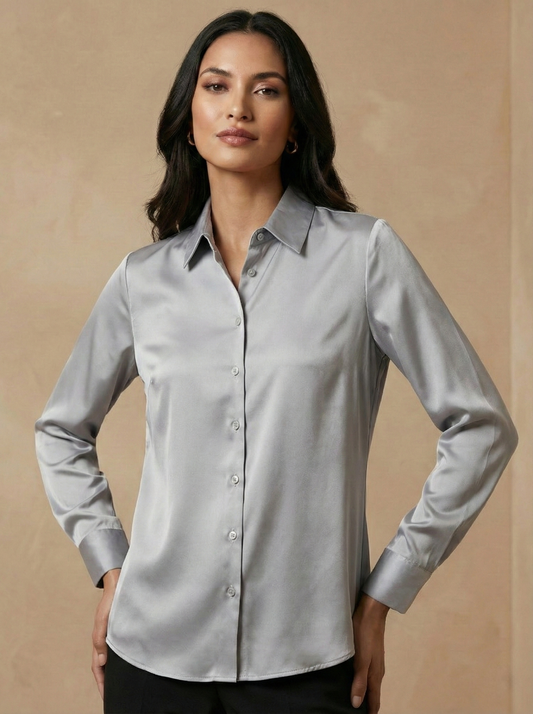 Sterling Glow Satin Shirt