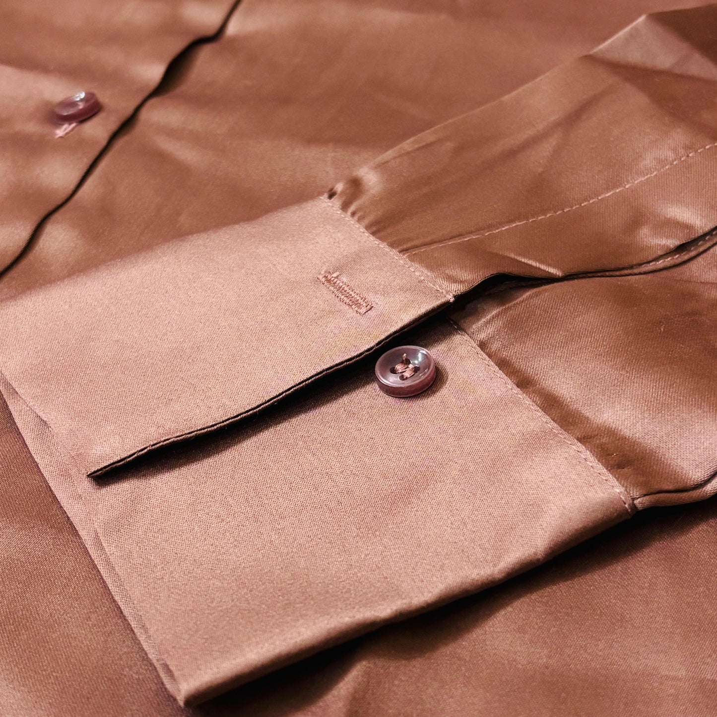 Rose Éclat Satin Shirt